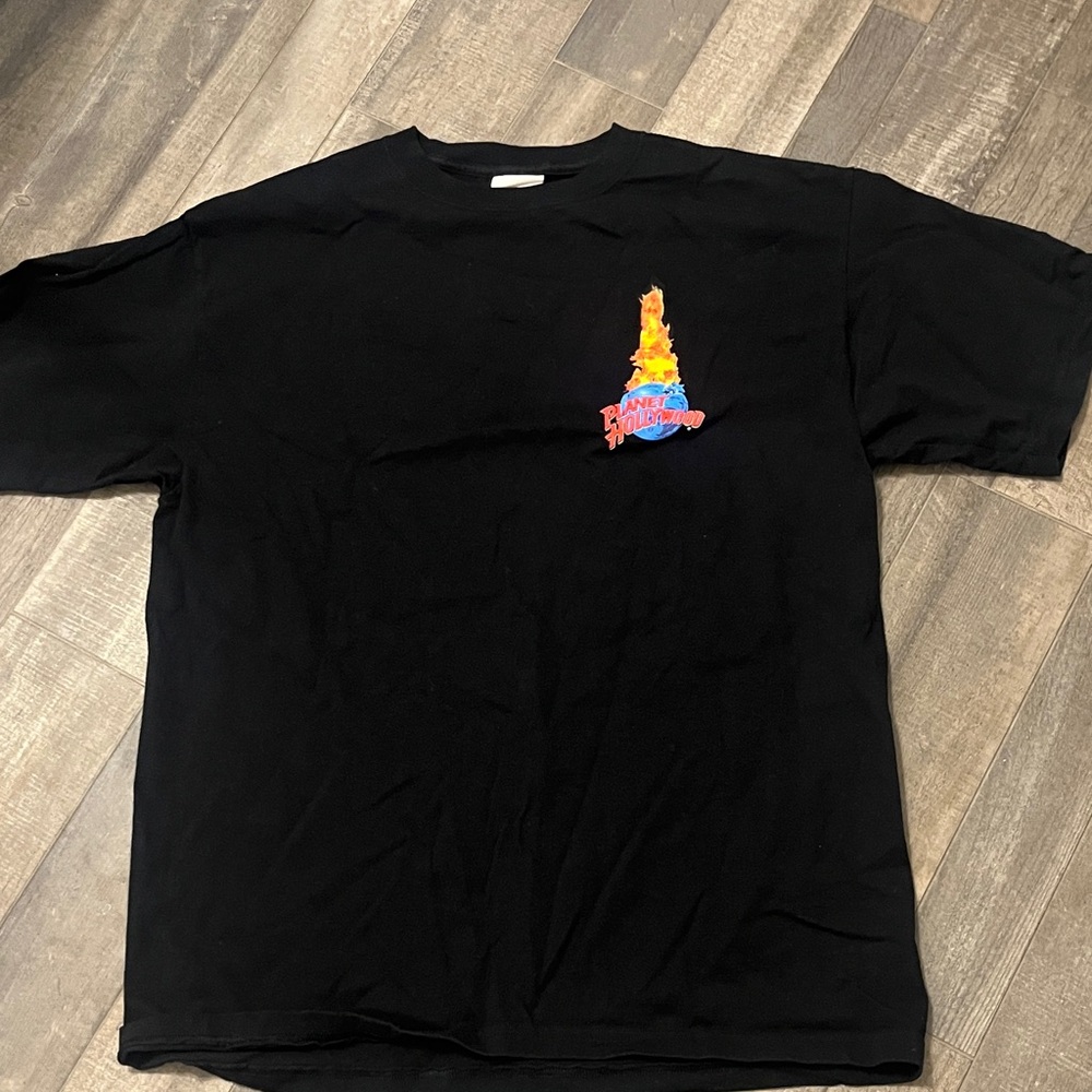 Planet Hollywood Black T-Shirt with Logo